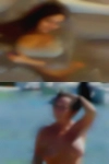 Swinging boobs Bent over